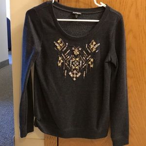Express Rhinestone Sweater